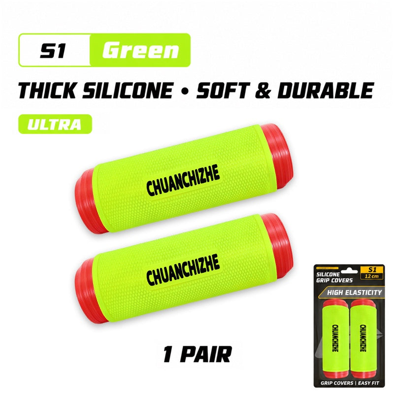 CHUANCHIZHE S1 Green silicone grip covers, pair