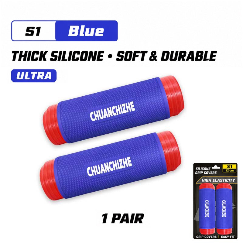 CHUANCHIZHE S1 Blue silicone grip covers, pair