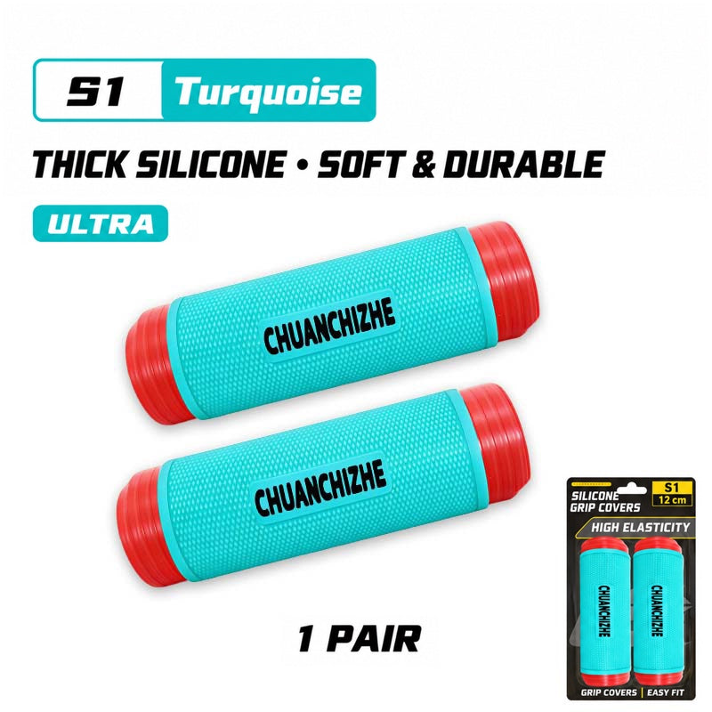 CHUANCHIZHE S1 Turquoise silicone grip covers, pair