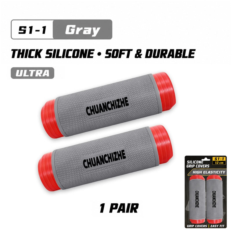 CHUANCHIZHE S1-1 Gray silicone grip covers, pair