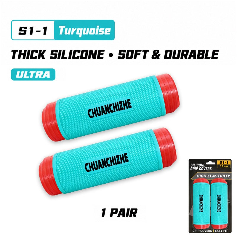 CHUANCHIZHE S1-1 Turquoise silicone grip covers, pair