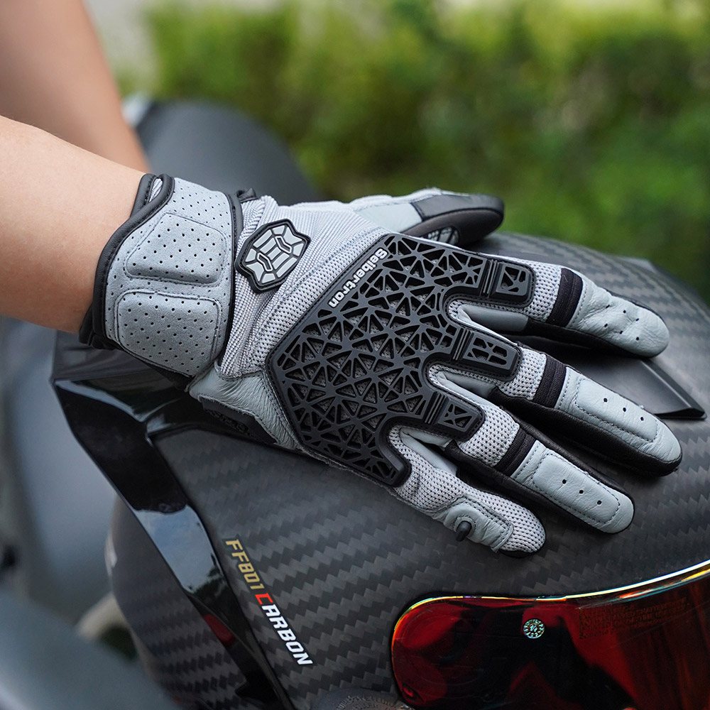 color:Gray | Seibertron SPS-10 breathable anti-slip touchscreen leather motorcycle gloves image 18