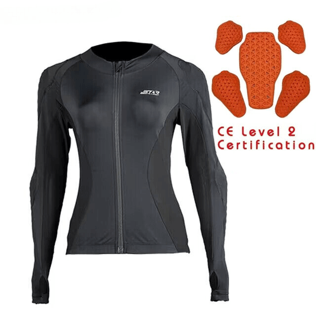 breathable women motorcycle armor jacket with slim fit design