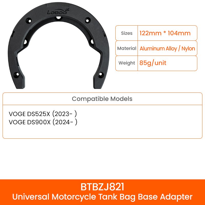 LOBOO BTB15BK Motorcycle Tank Bag – Magnetic Mount, Waterproof, Compact Design