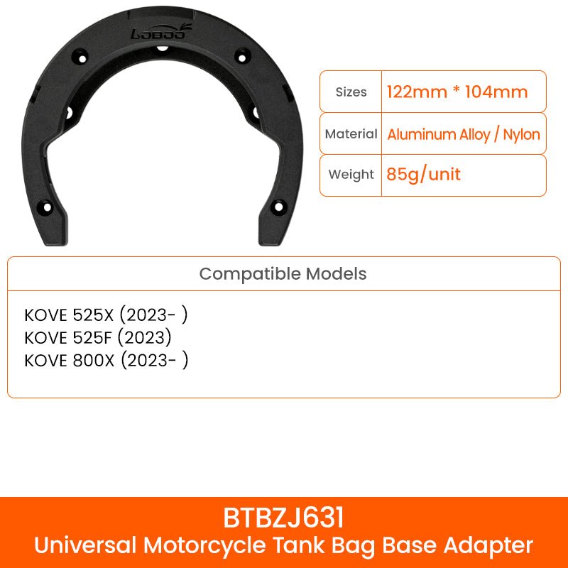 LOBOO BTB15BK Motorcycle Tank Bag – Magnetic Mount, Waterproof, Compact Design