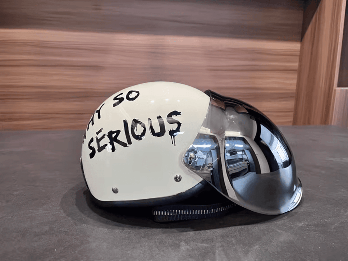 bike helmet joker The Joker "Why so Serious" sticker for Helmet/Bike – Bean's Moto Booth