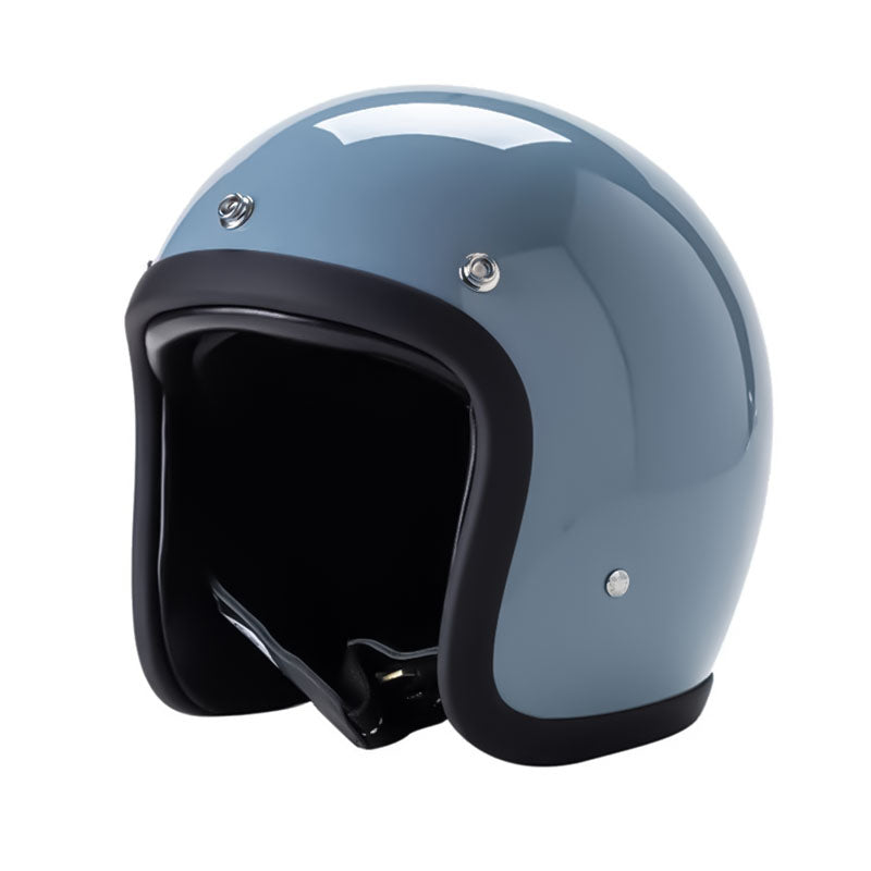 20 year old motorcycle helmet Nordic Glass Fiber Vintage Motorcycle Helmet Without Visor Gloss grey XXL