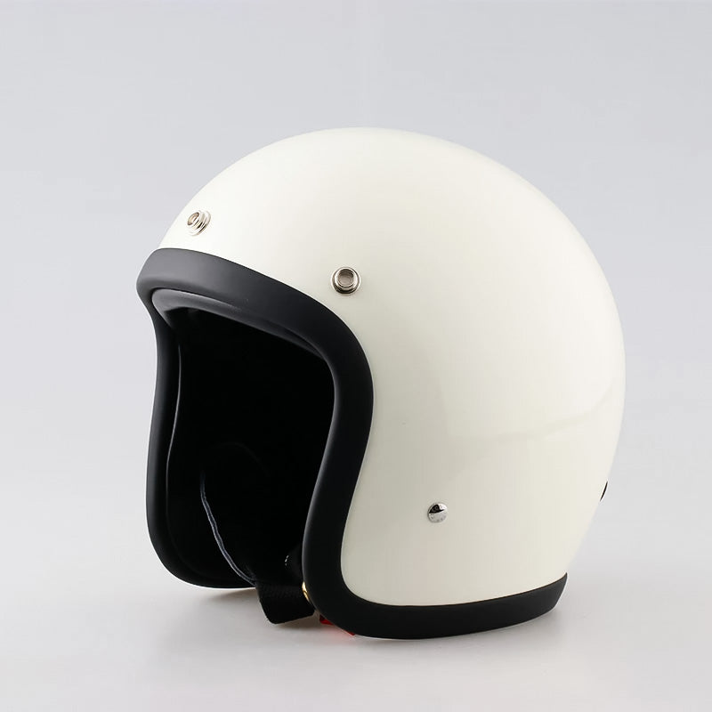20 year old motorcycle helmet Nordic Glass Fiber Vintage Motorcycle Helmet Without Visor Gloss White XXXL