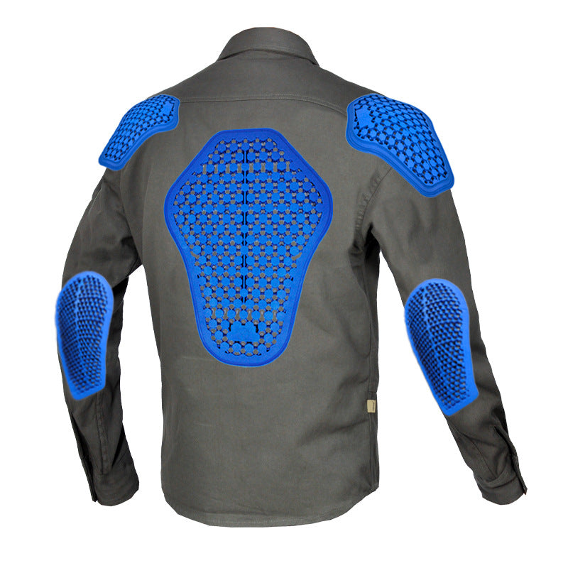 VOLERO JK-03 motorcycle riding shirt 02 green armor