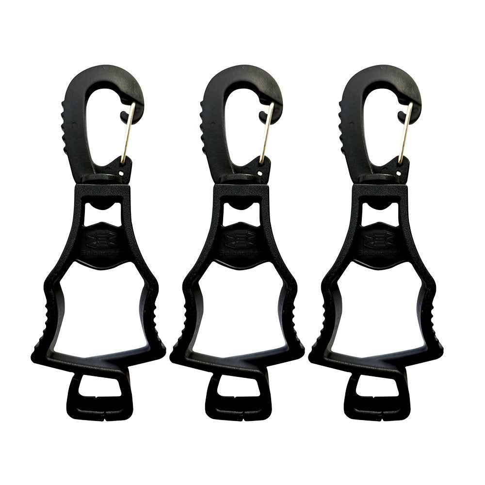 style:Black 2 Pieces | style:Black 3 Pieces | color:Black | Seibertron Work Glove Clips black original white background image