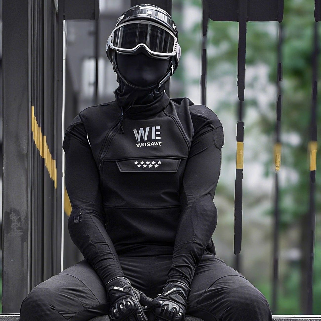WOSAWE BD231 black riding vest front view