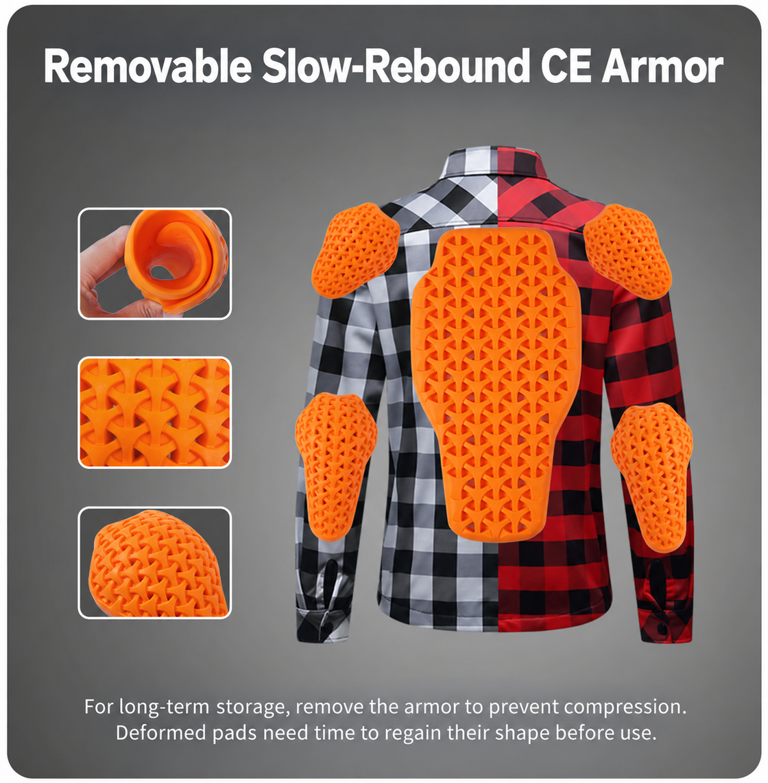 WOSAWE MD266 removable shoulder elbow and back armor and storage instructions