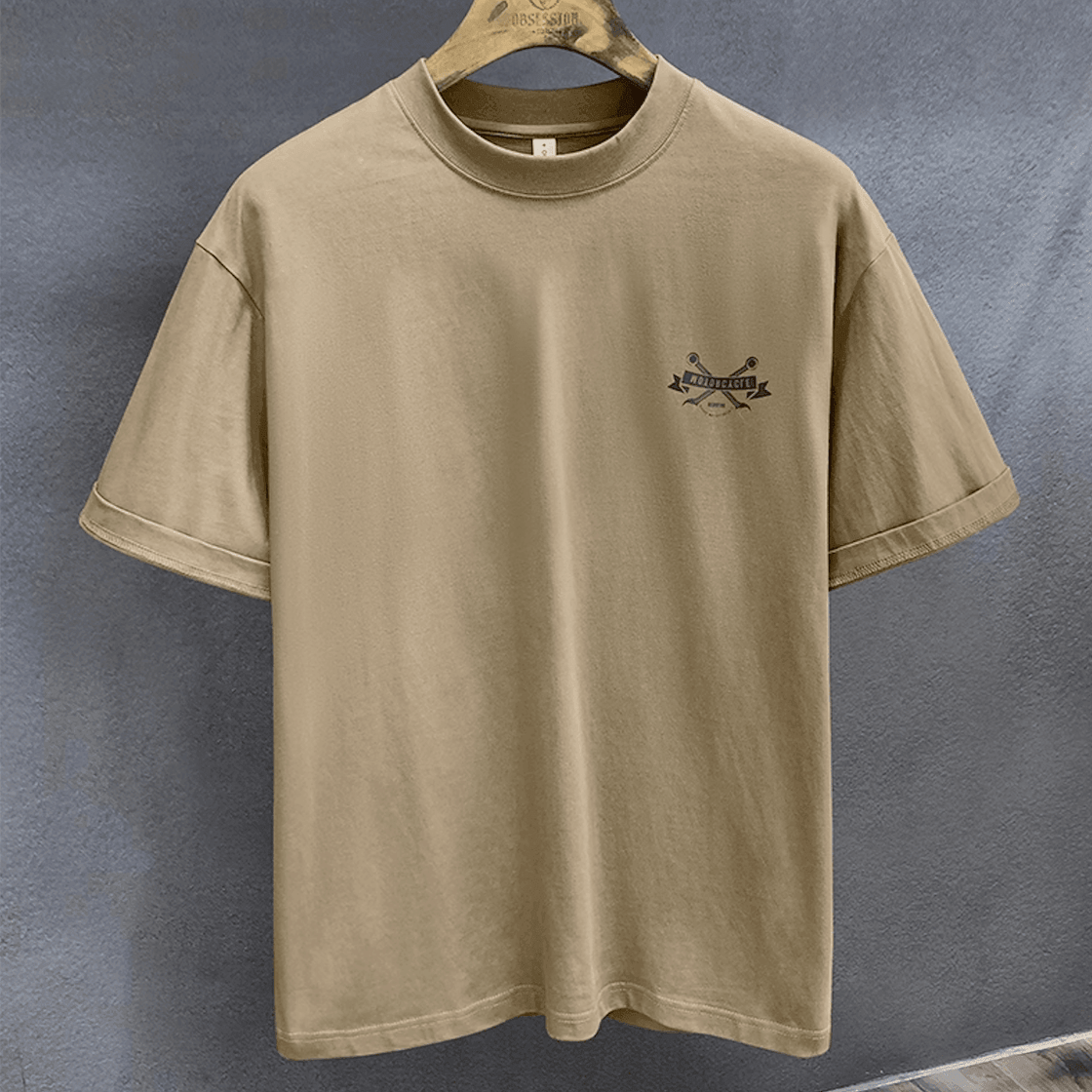 YGQPZHZ™ Classic Cutom Garage T-shirt - Bean's Moto Booth
