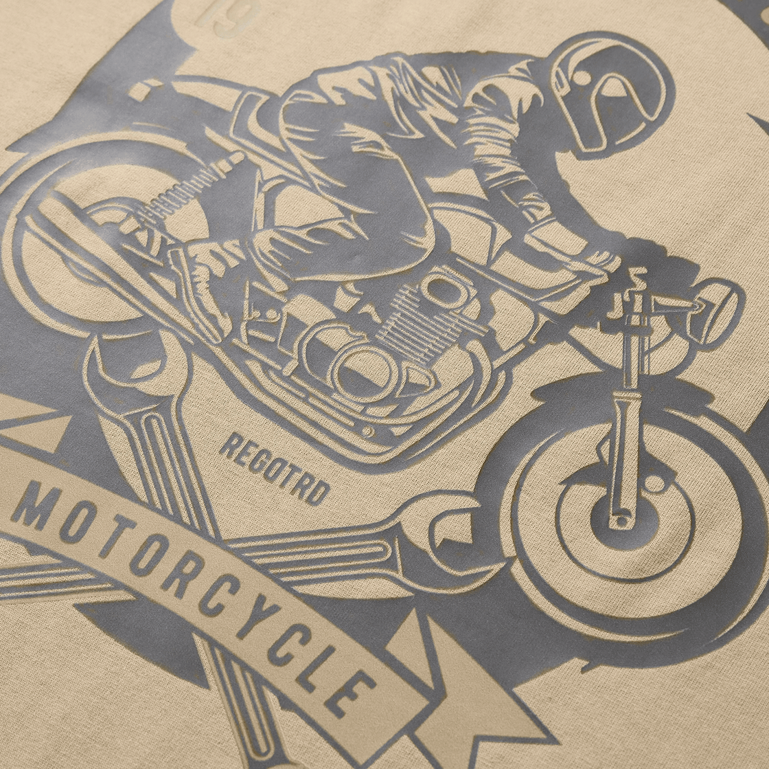 YGQPZHZ™ Classic Cutom Garage T-shirt - Bean's Moto Booth