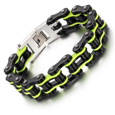 Diverse color motorcycle chain-style bracelet - Bean's Moto Booth