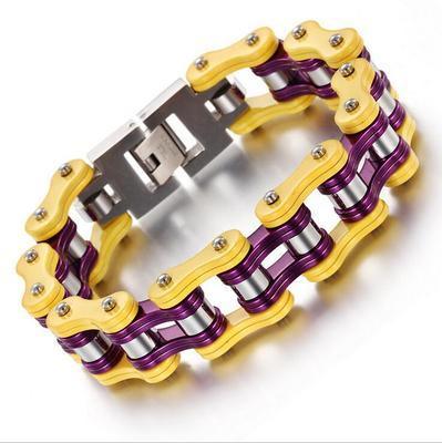Diverse color motorcycle chain-style bracelet - Bean's Moto Booth
