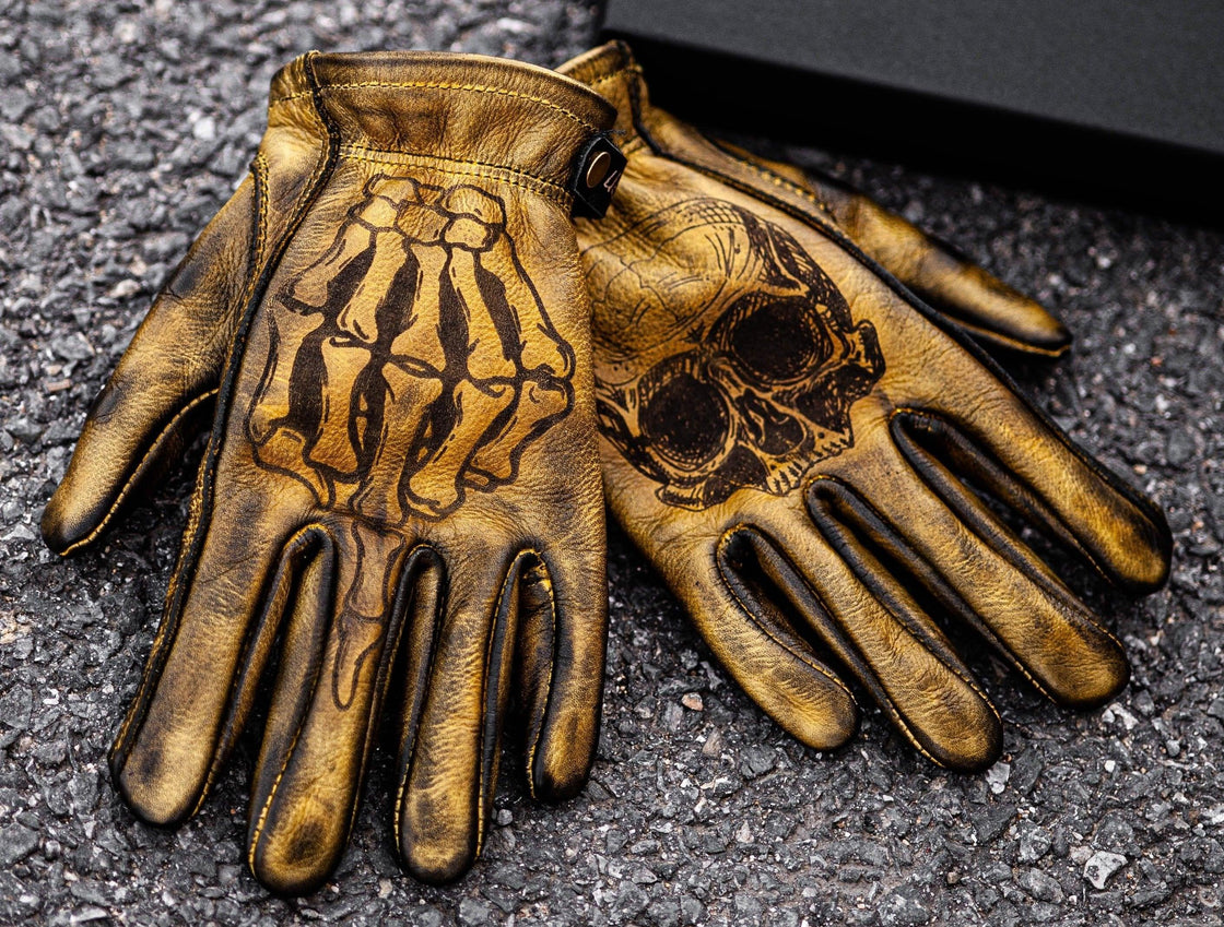 Indian Monkey™ Handcrafted AAA Class Cowhide Gloves - Bean's Moto Booth